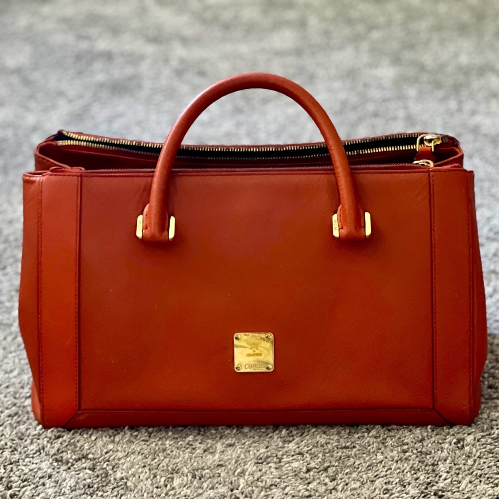 Authentic MCM Vintage Saffiano Leather Satchel